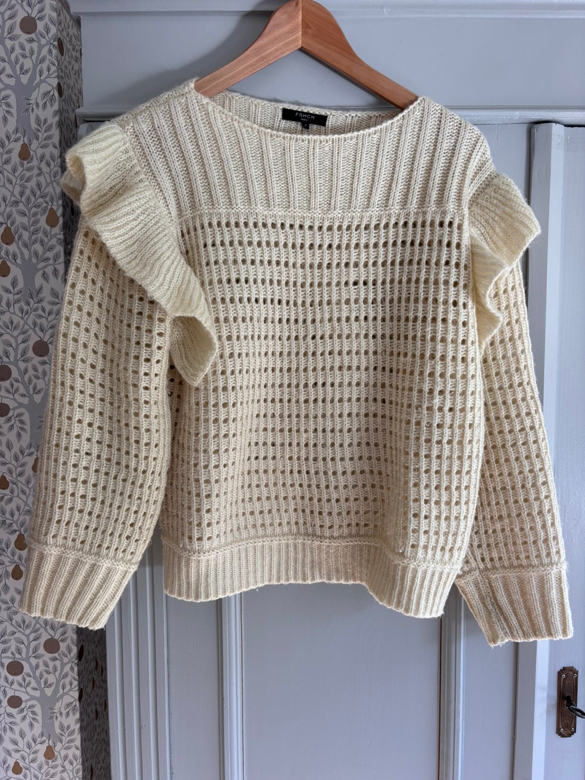 FRNCH paris trui creme met gouddraad maat S, Ophalen of Verzenden, Maat 38/40 (M), Wit