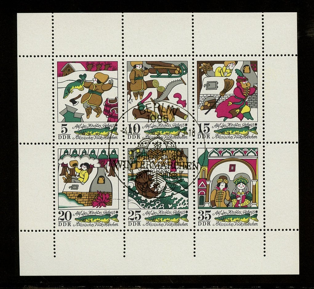 DDR 1973, Kleinbogen Michel 1901- 1906, gestempeld., Verzenden, DDR, Gestempeld