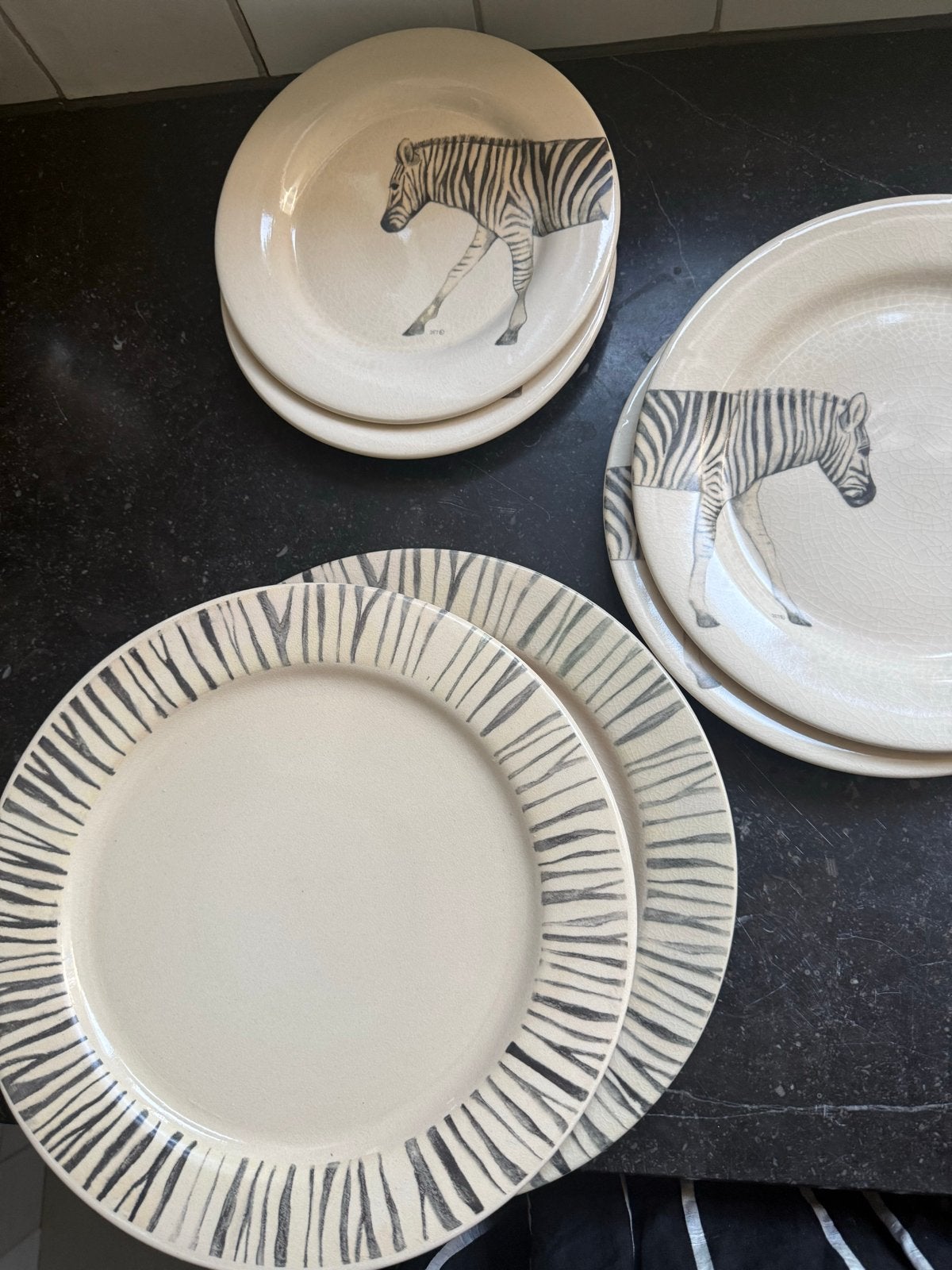 Jet ter Steege Zebra Borden - Diverse Maten, Huis en Inrichting, Nieuw, Ophalen of Verzenden, Bord(en), Overige stijlen