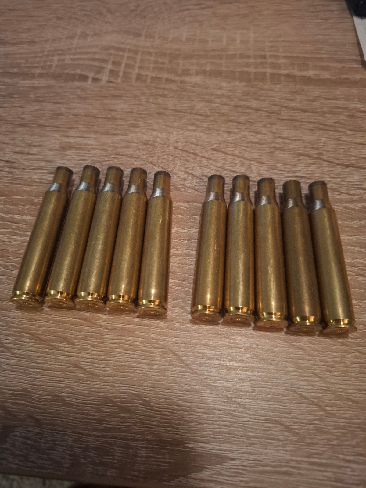 Set van 5 gebruikte hulzen .270 Win van het merk Winchester., Ophalen of Verzenden, Landmacht, Nederland, Hulzen of Bodemvondsten