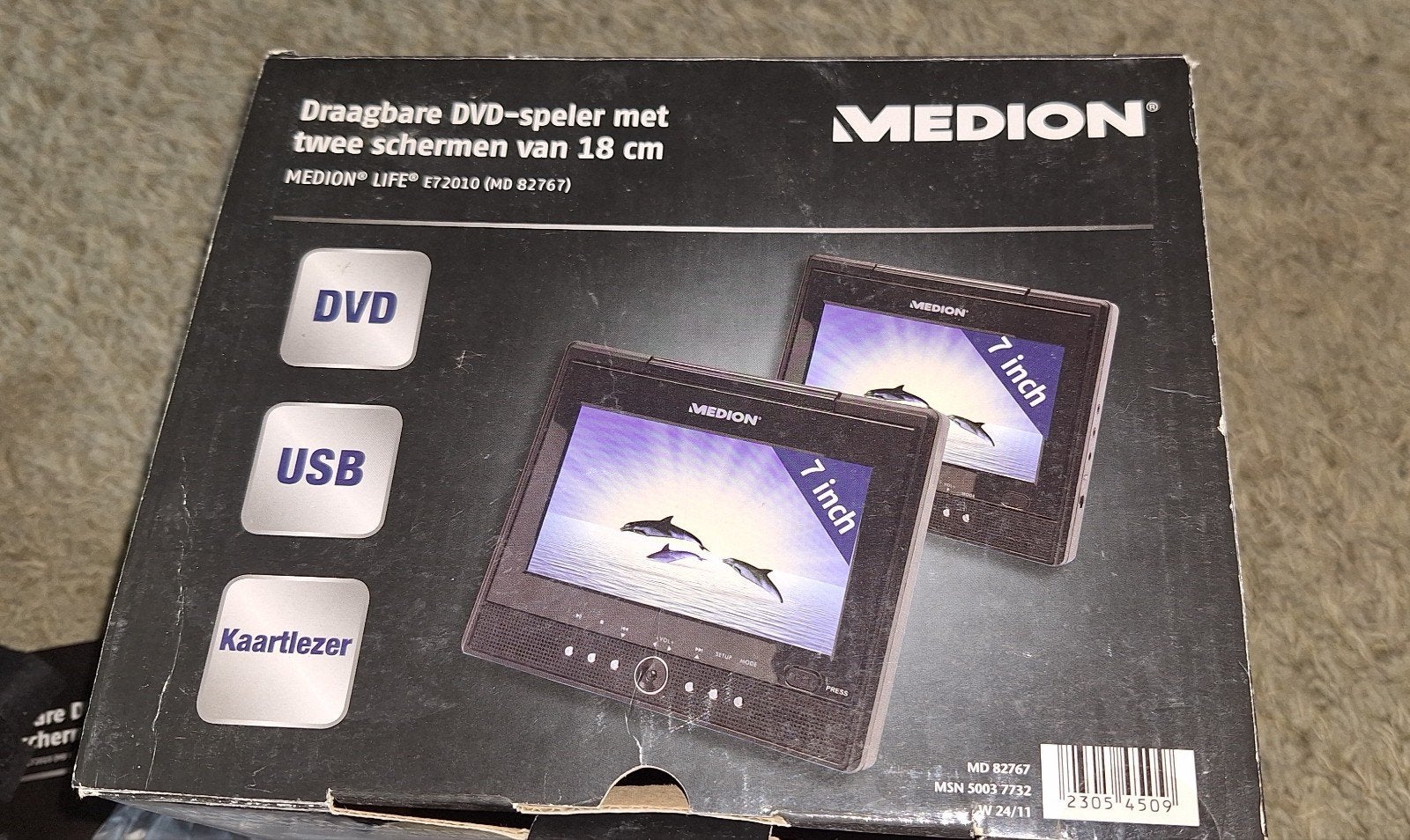 Medion Draagbare DVD-speler met twee schermen, Draagbaar, Ophalen of Verzenden, Zo goed als nieuw, Overige merken