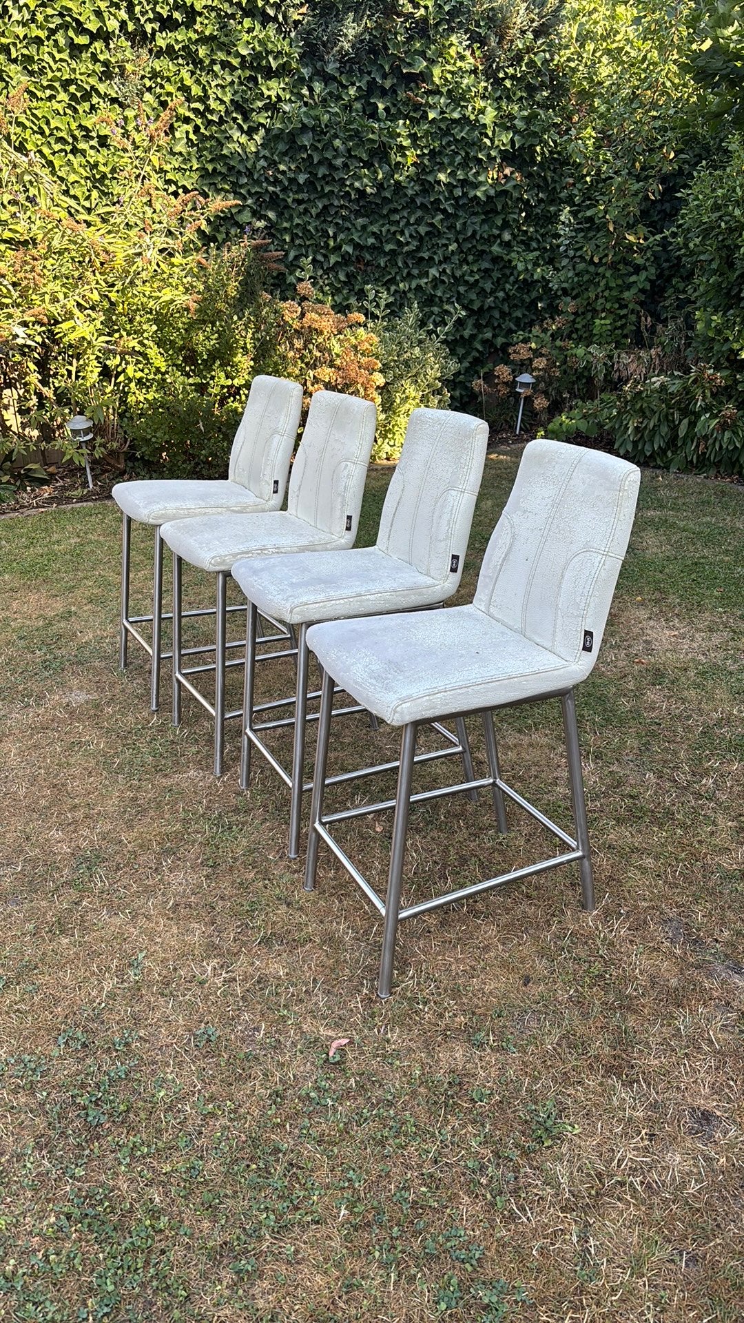 4 barkrukken/barstoelen van Henders en Hazel, Huis en Inrichting, Barkrukken, Ophalen, Gebruikt, Met voetsteun, 60 tot 90 cm