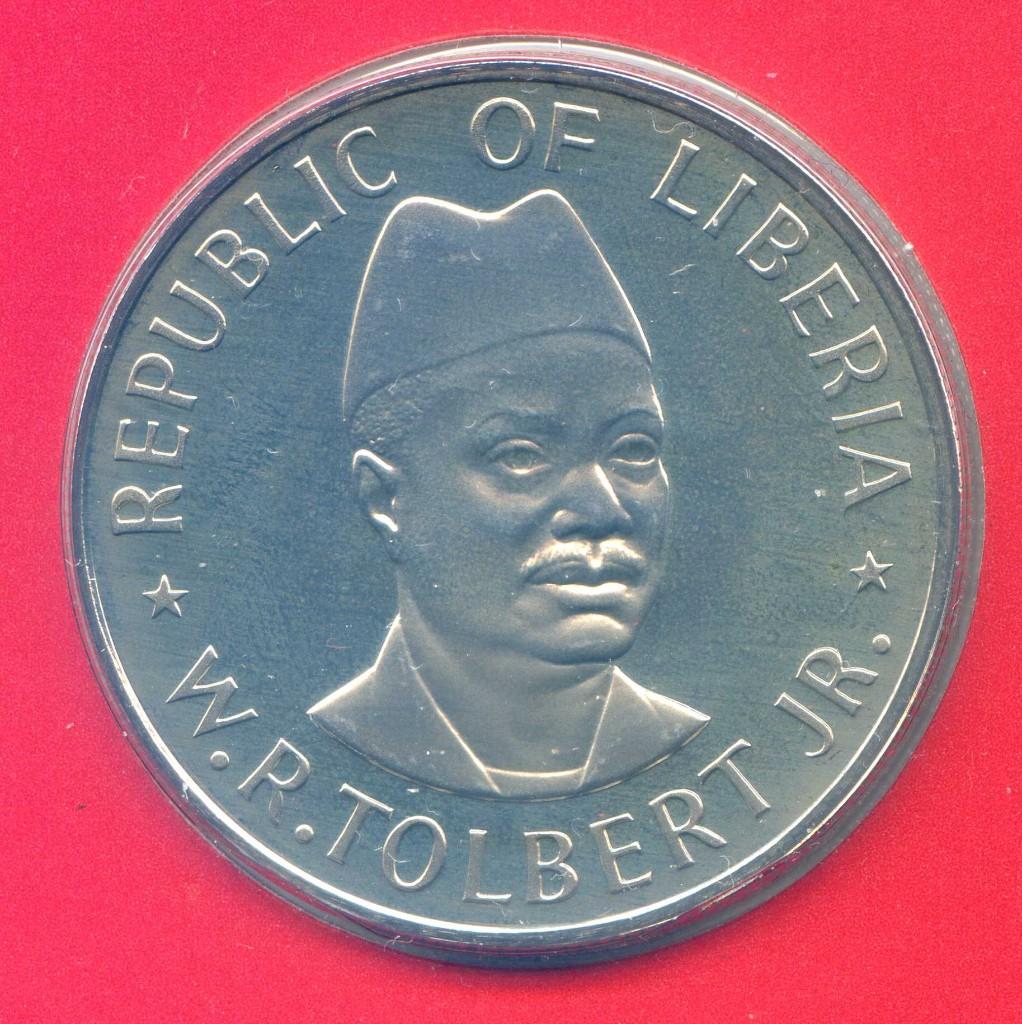 Liberia 1 Dollar 1978 PROOF Oplage 7.311 Enige Jaar met FM !, Postzegels en Munten, Munten | Afrika, Verzenden, Overige landen
