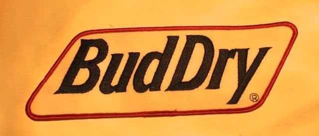 Bud Dry Patch groot 23x8 CM, Verzamelen, Ophalen of Verzenden, Zo goed als nieuw, Viltje(s)