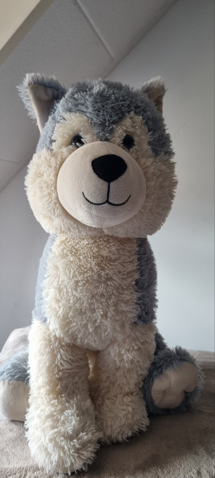 grote husky pluche ca 54 cm, Ophalen of Verzenden, Zo goed als nieuw, Overige typen