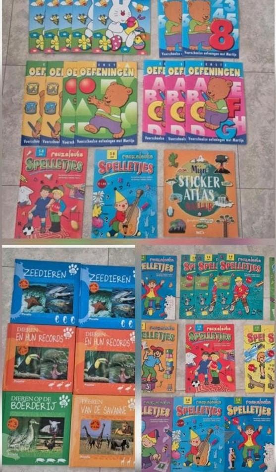 Partij 54 stuks spelletjes,oefen kleur dierenboeken NIEUW, Diversen, Ophalen of Verzenden, Nieuw