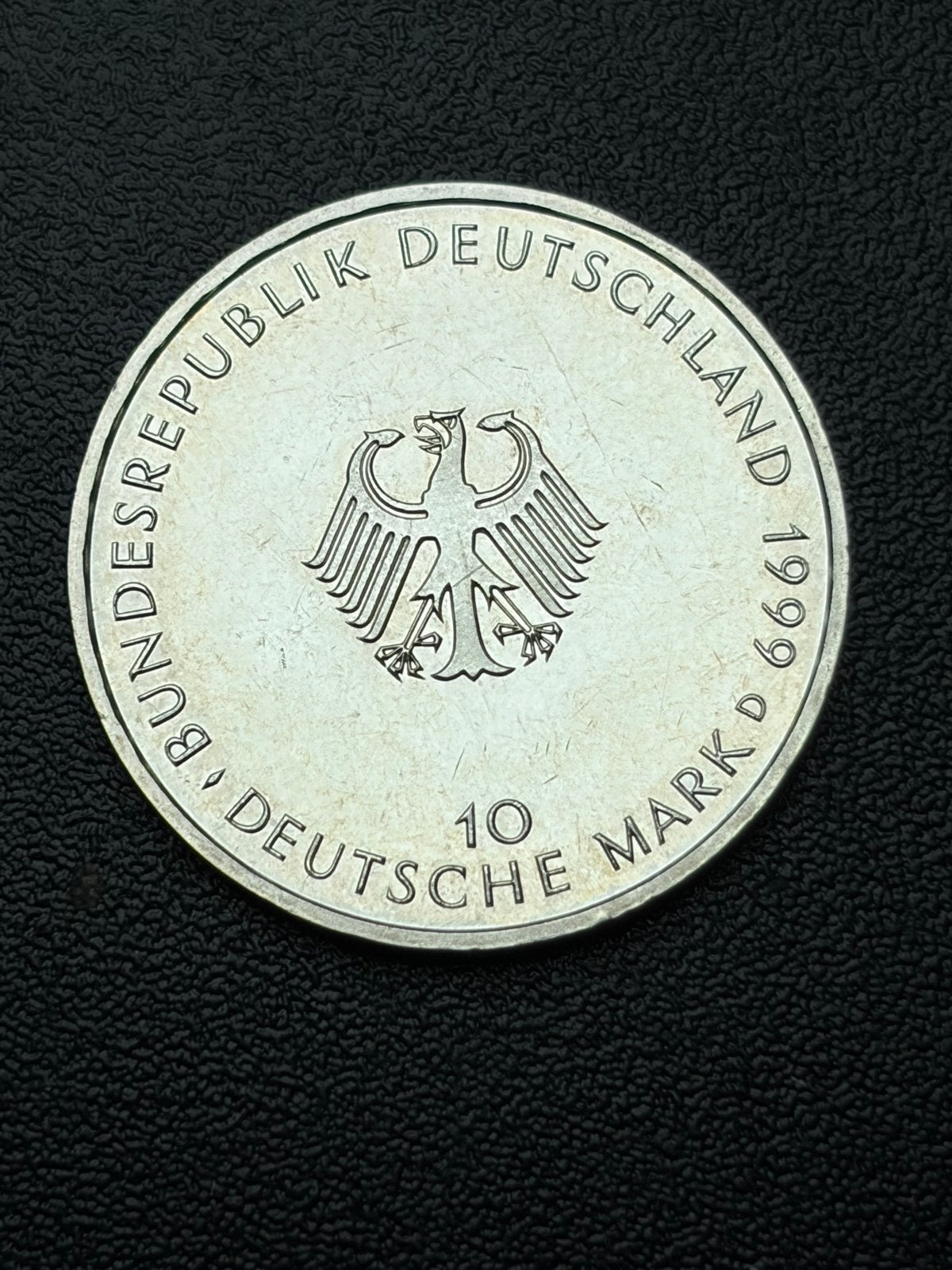 10 Duitse Mark 1999 - 50 Jaar Grondwet, Ophalen of Verzenden, Duitsland, Losse munt, Zilver