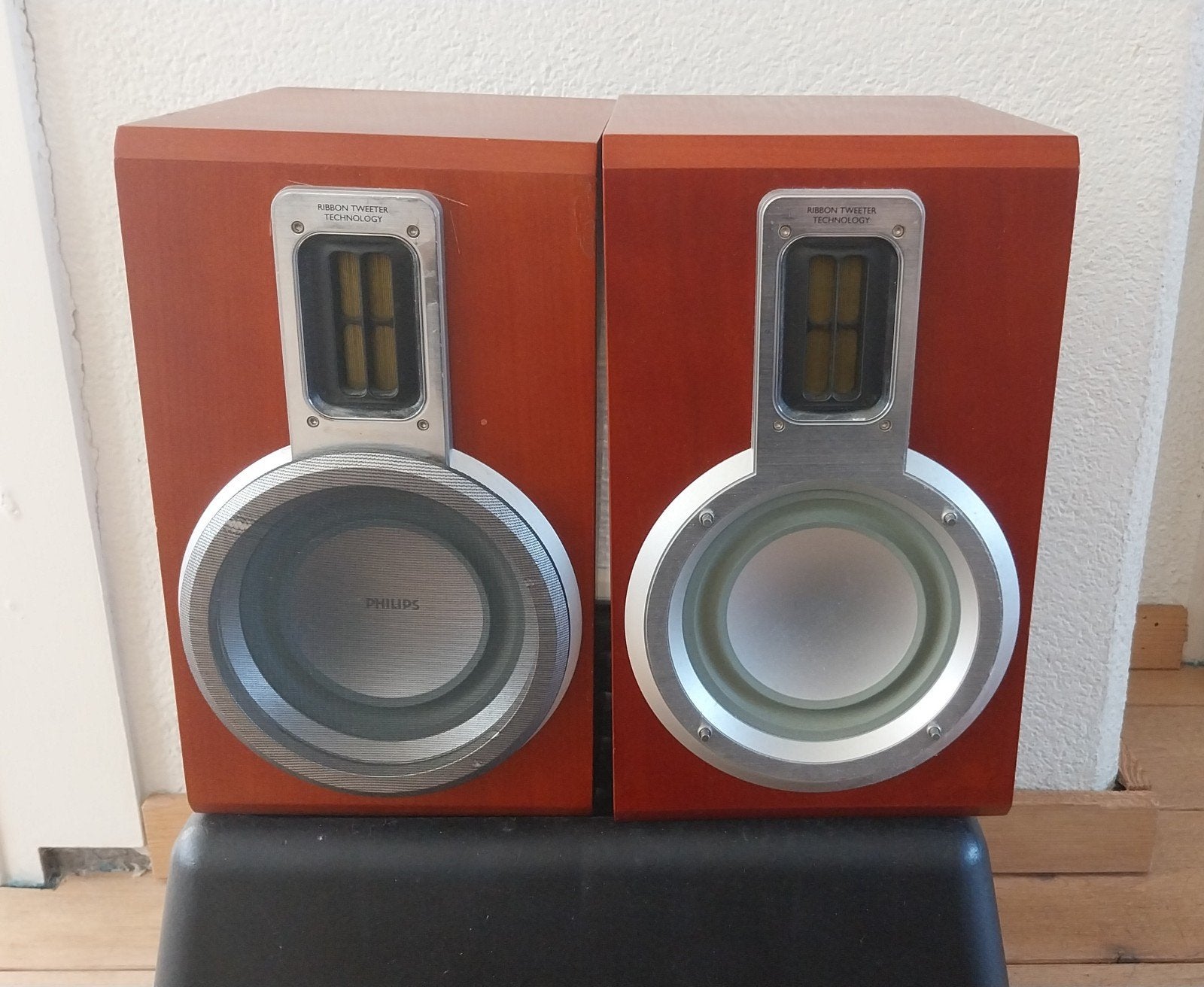 Philips MCD70 Ribbon Tweeter Boekenplank Speakers, Philips, Ophalen of Verzenden, Minder dan 60 watt, Boekenplank luidspreker