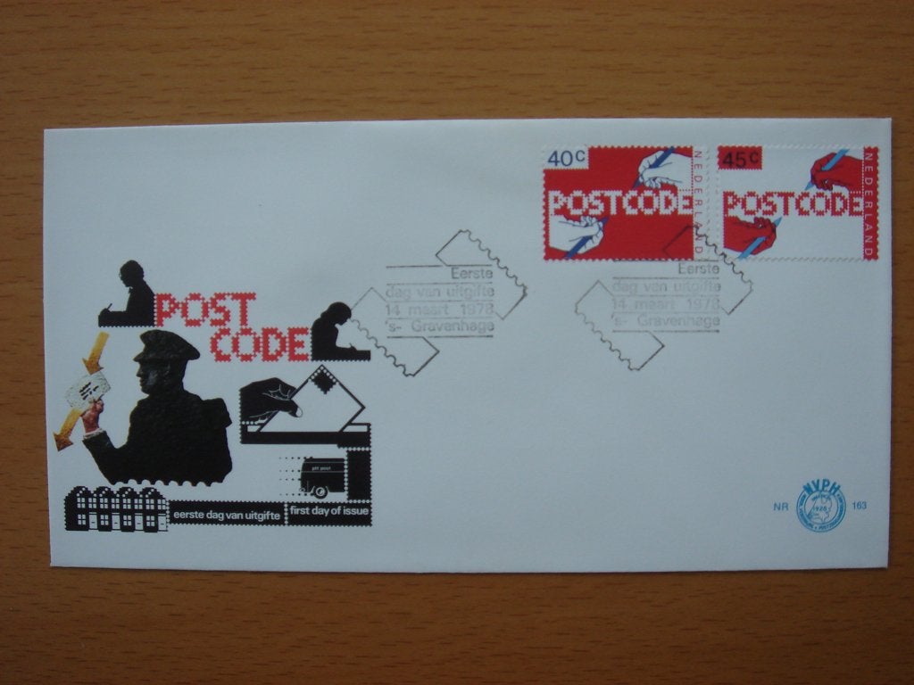 NVPH E163  1e Dag-enveloppe Invoering Postcode 1978, Postzegels en Munten, Postzegels | Eerstedagenveloppen, Ophalen of Verzenden