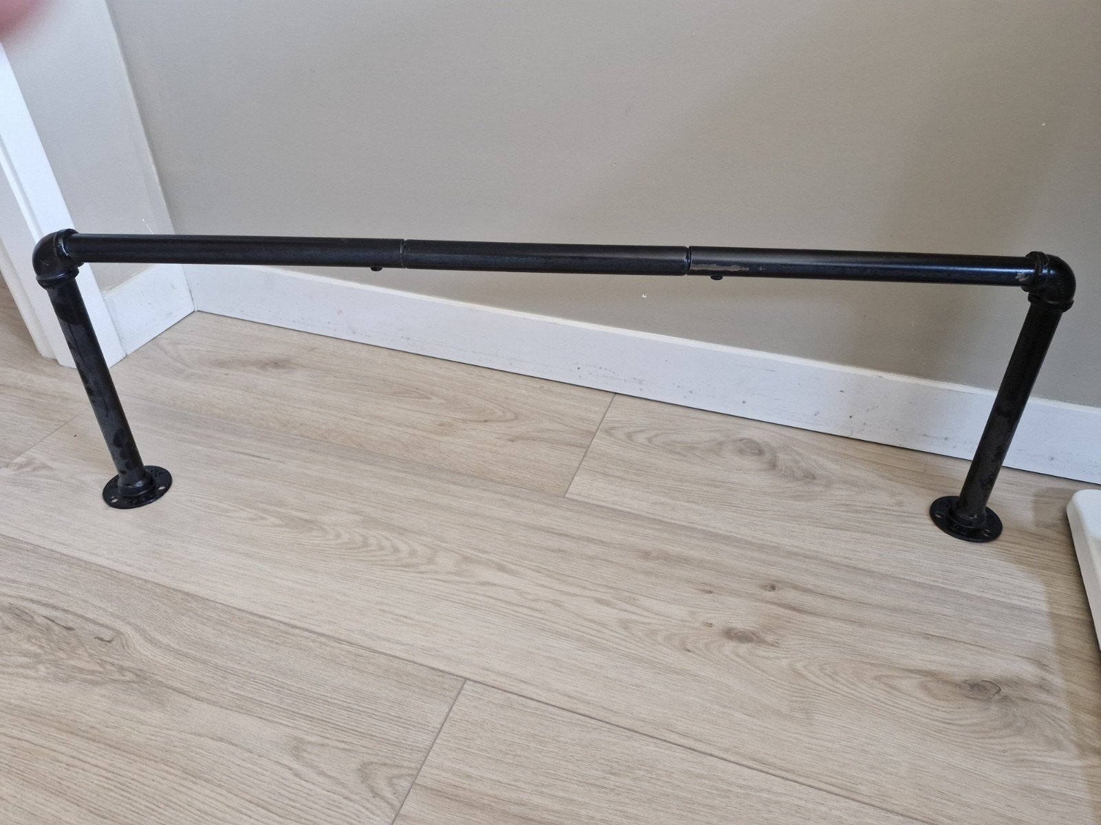 Industriële Wandkapstok - 92 cm Zwart Pijp Design, Wandkapstok, Gebruikt, Ophalen of Verzenden, Minder dan 100 cm