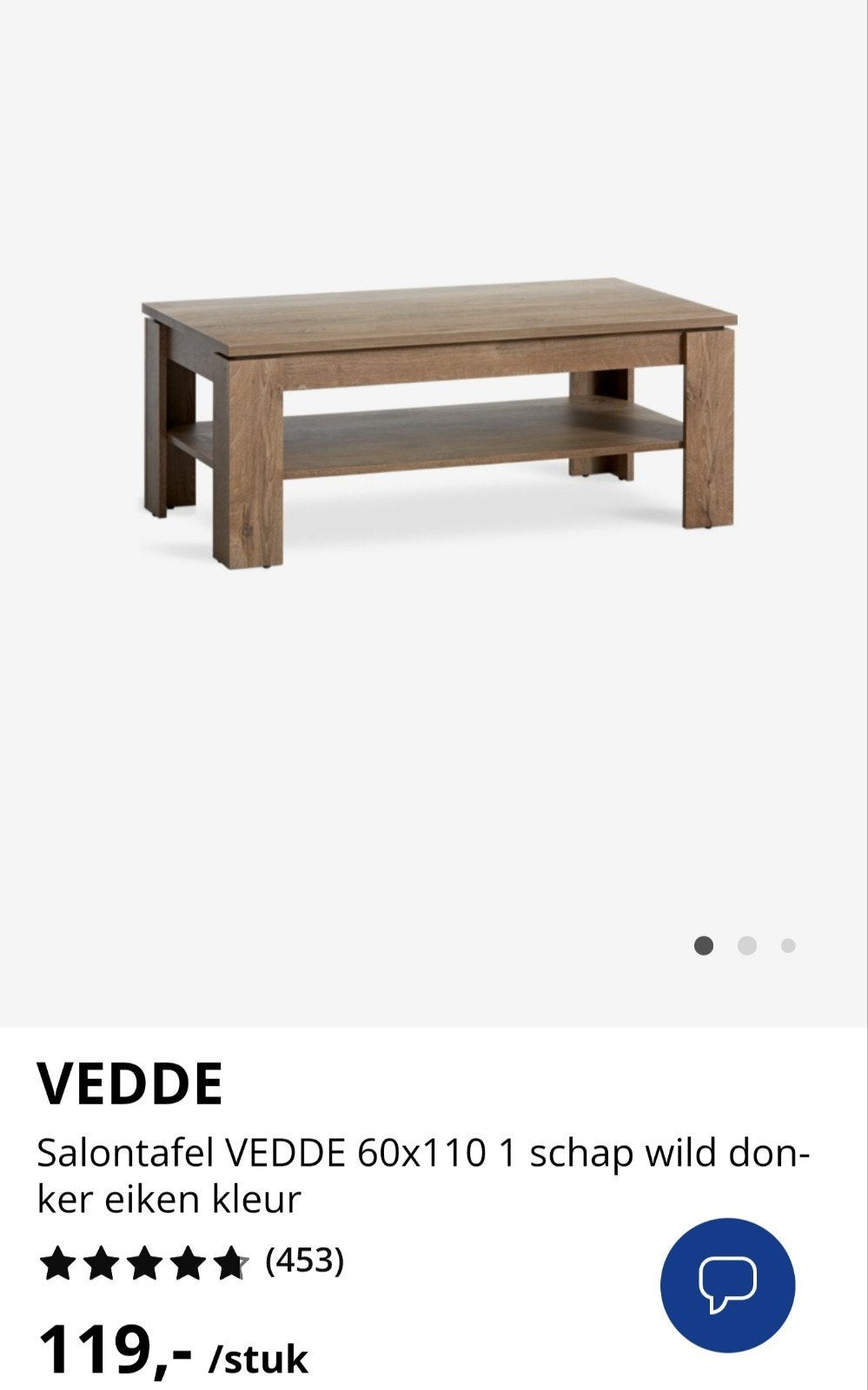 Salontafel Vedde bij JYSK, Ophalen, Rechthoekig, 100 tot 150 cm, 50 tot 100 cm