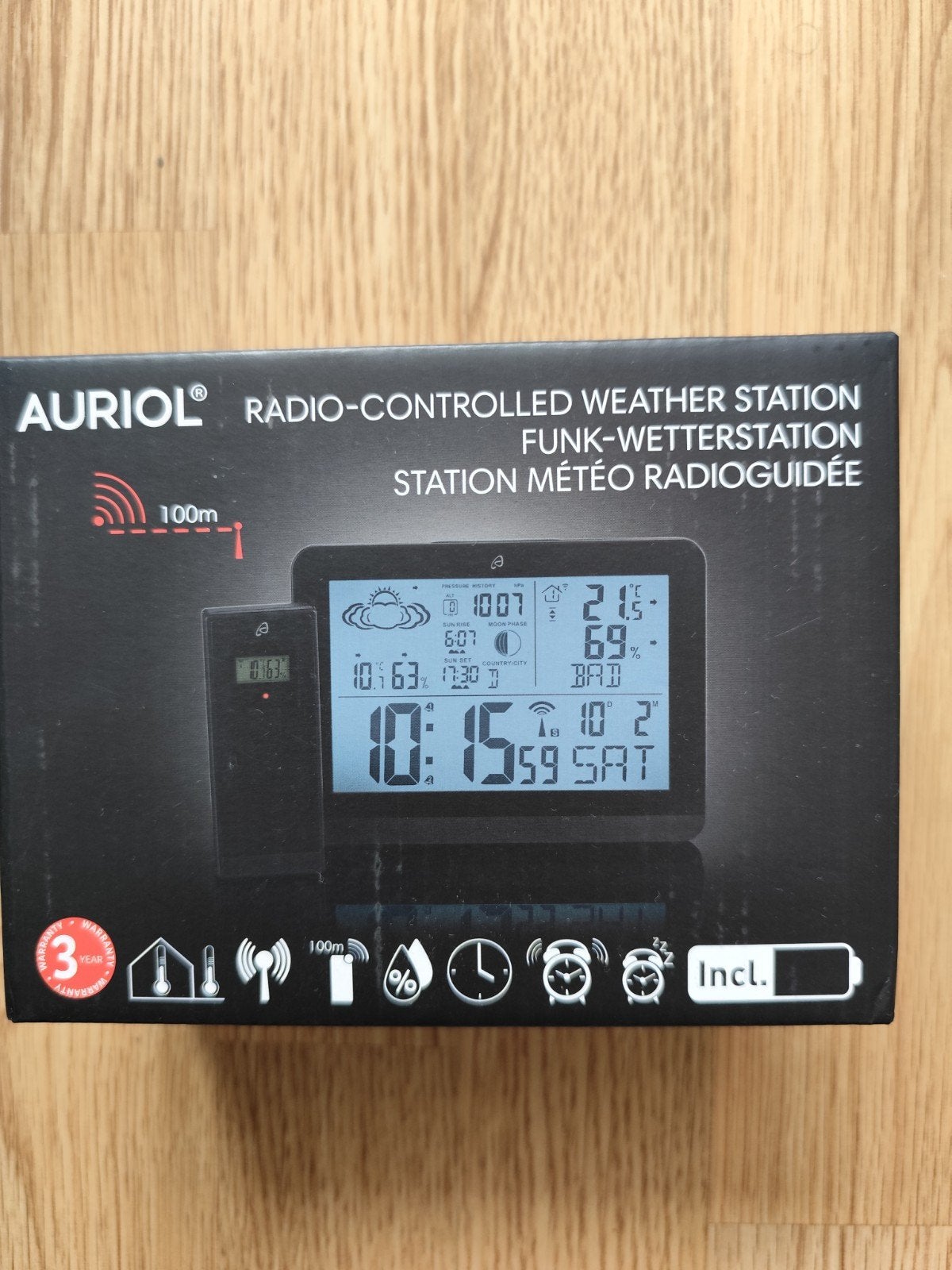 Auriol Radio-Controlled Weerstation - Nieuw in doos, Ophalen, Nieuw, Weerstation