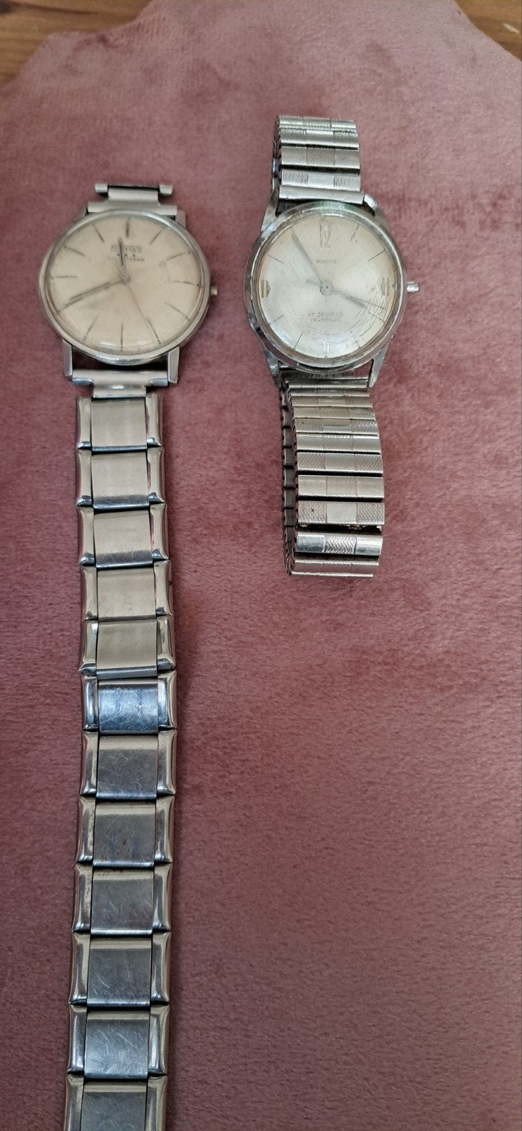 Vintage Polshorloges: Ancre 17 Jewels & Pontiac Quantstream, Overige merken, Staal, Met bandje, Polshorloge