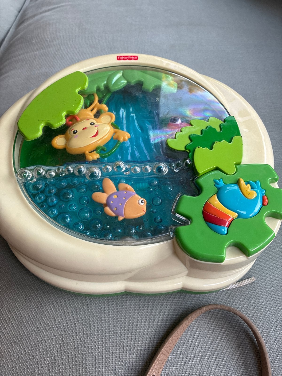Fisher-Price Regenwoud Kiekeboe Waterval Kalmeerder, Ophalen of Verzenden, Zo goed als nieuw, Mobiel, Met licht