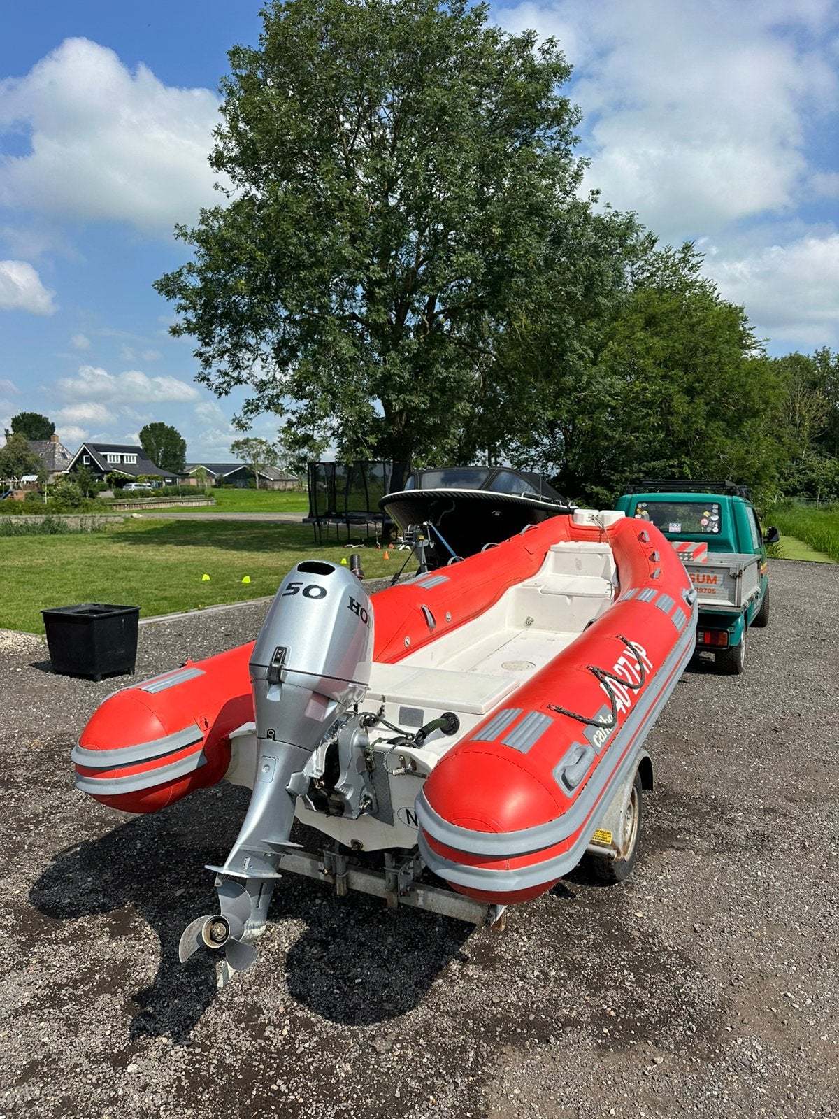 Caribe UB15 , Honda BF50 , Pega Trailer, Watersport en Boten, Ophalen, Consoleboot, Elektrisch, Buiskap
