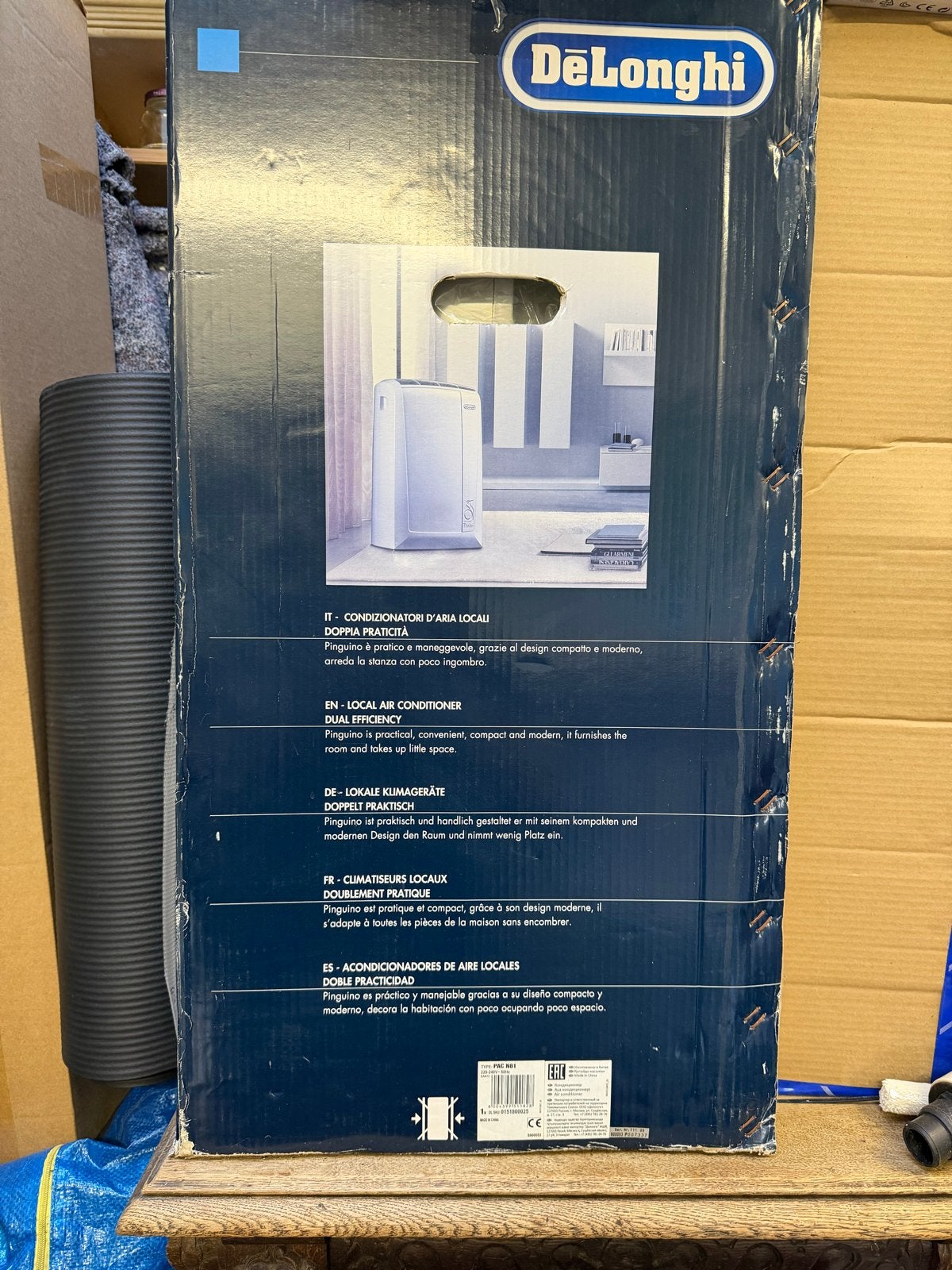 De'Longhi Mobiele Airco - Nieuw in doos, Witgoed en Apparatuur, Airco's, Ophalen, Minder dan 60 m³, Nieuw, 3 snelheden of meer