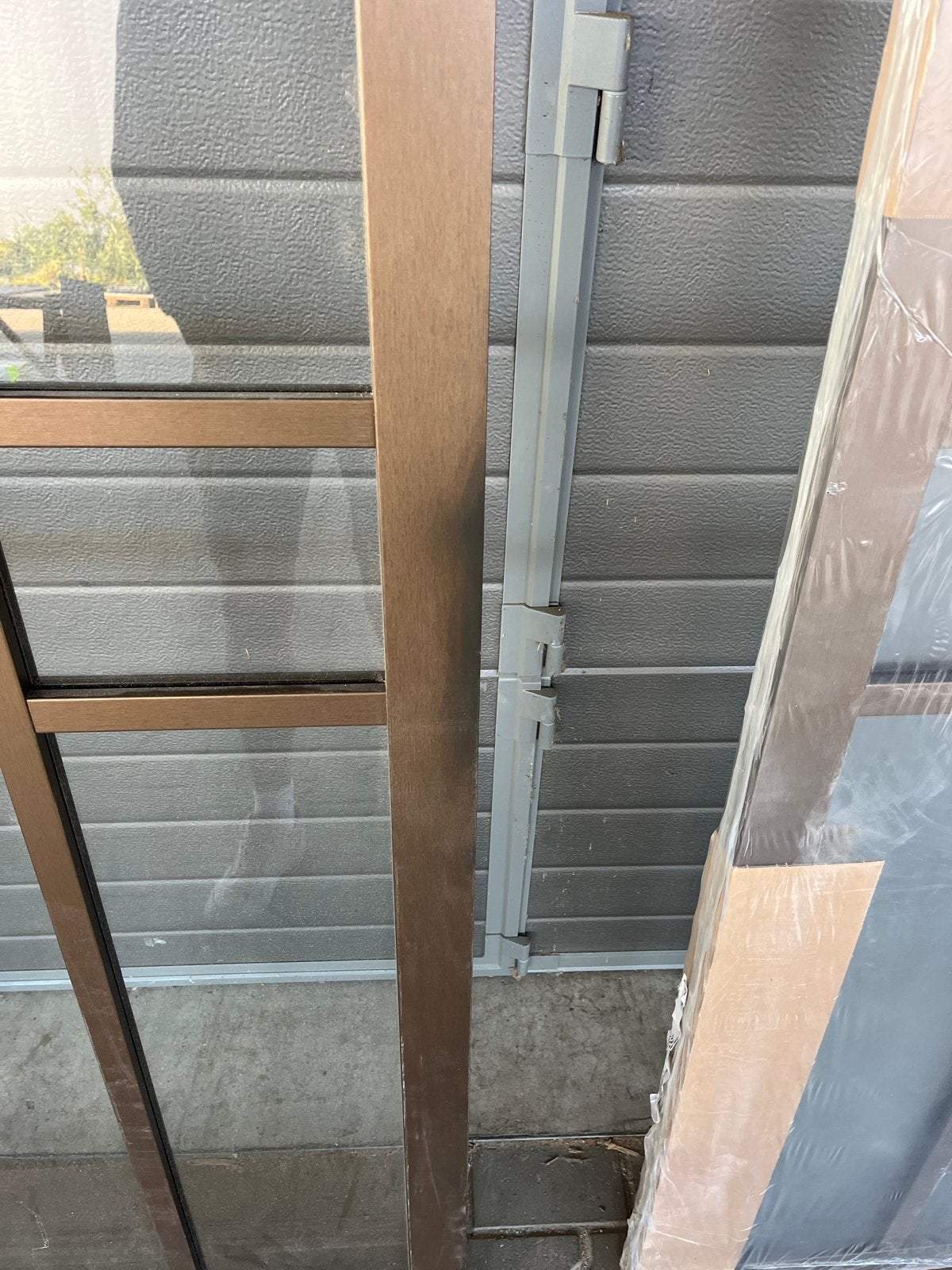 Nova Design Metallic Brons NDB905 Binnendeur Blank Glas, Ophalen, 80 tot 100 cm, 215 cm of meer, Binnendeur