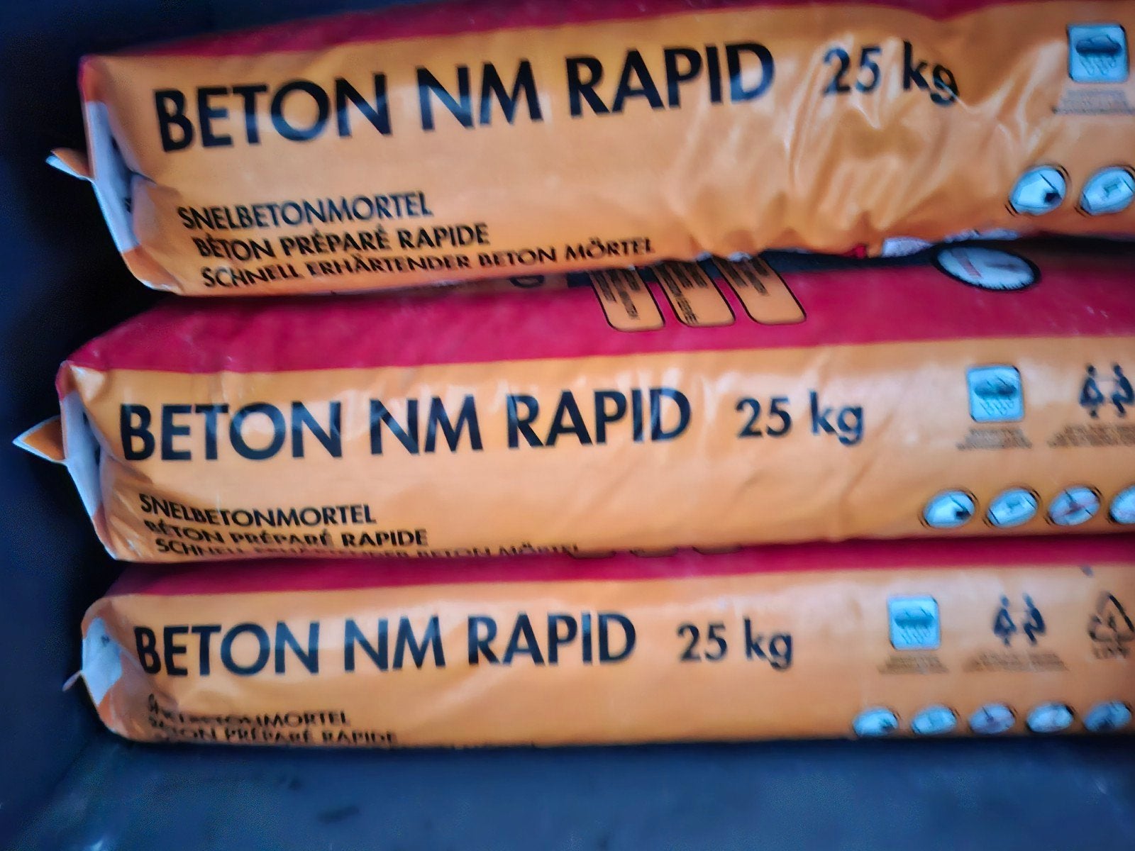 3 zakken Beton Rapid, Ophalen, Nieuw