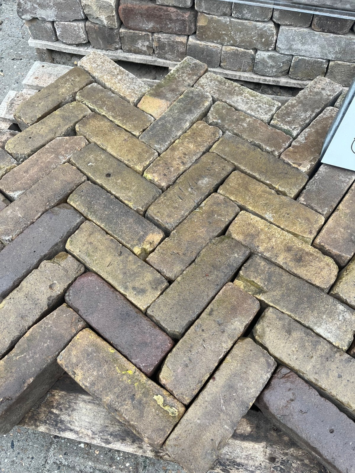 Mooie partij gebakken dikformaten - Brons genuanceerd - 84m², Ophalen of Verzenden, Overige materialen, 10 m² of meer, Klinkers