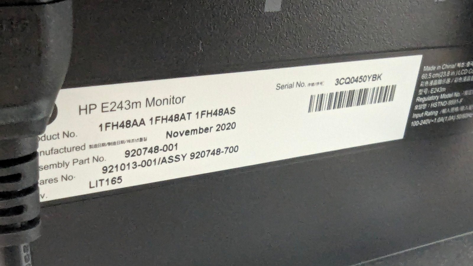 HP E243m Monitor met speakers en pop-up webcam, Computers en Software, Monitoren, Ophalen of Verzenden