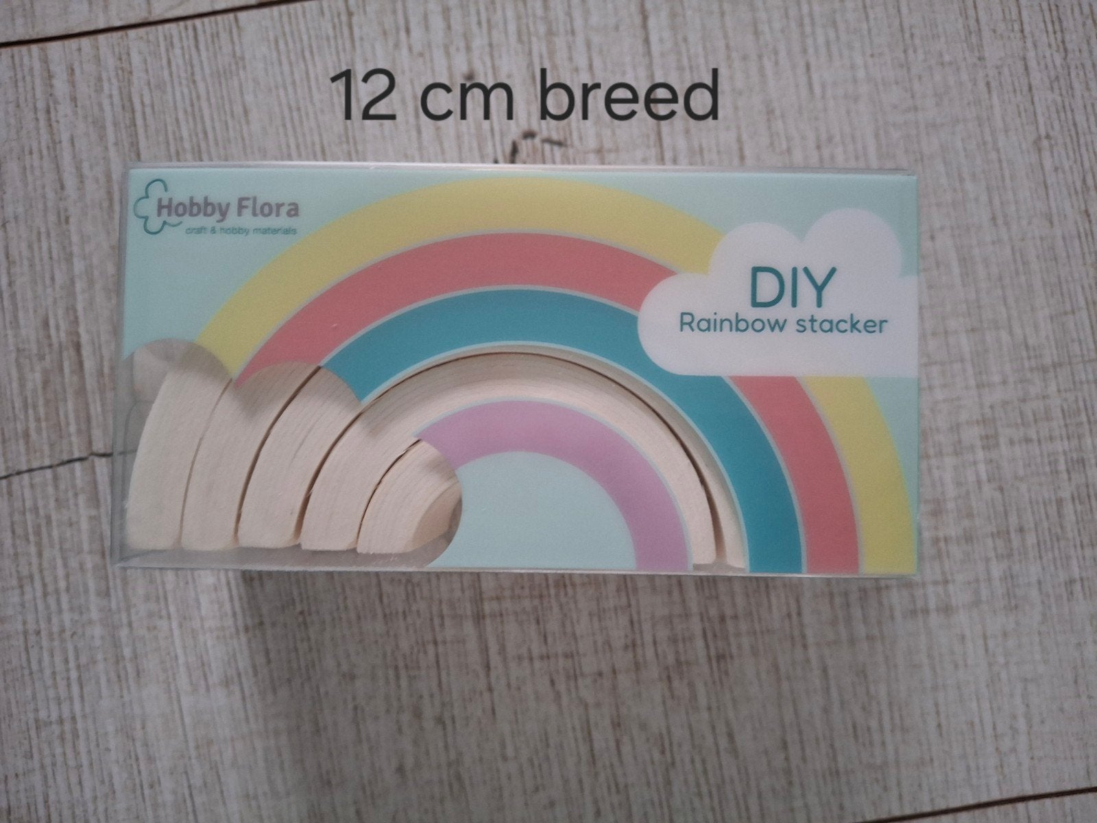 Houten Regenboog Stacker DIY - 12 cm breed, Ophalen of Verzenden, Nieuw, Overige typen