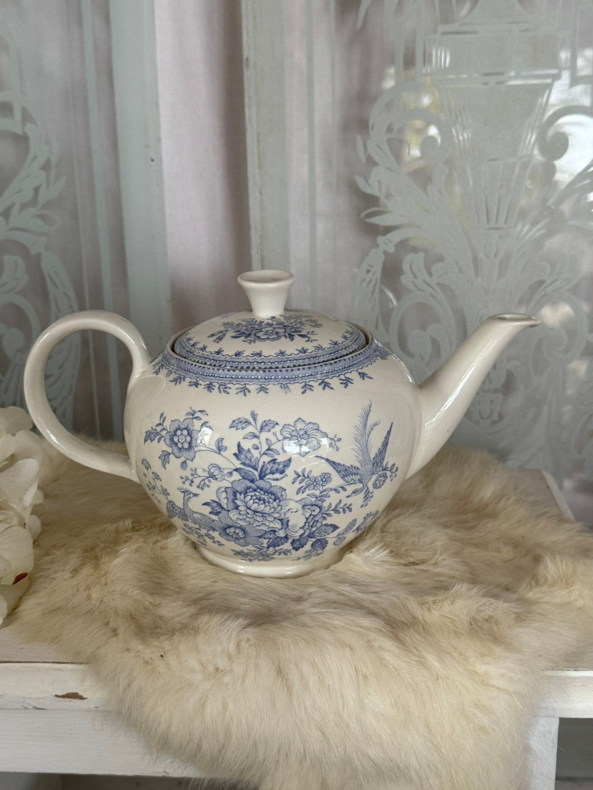 Burleigh Asiatic Pheasanths grote thee pot zgan, Ophalen, Zo goed als nieuw, Porselein, Overige typen