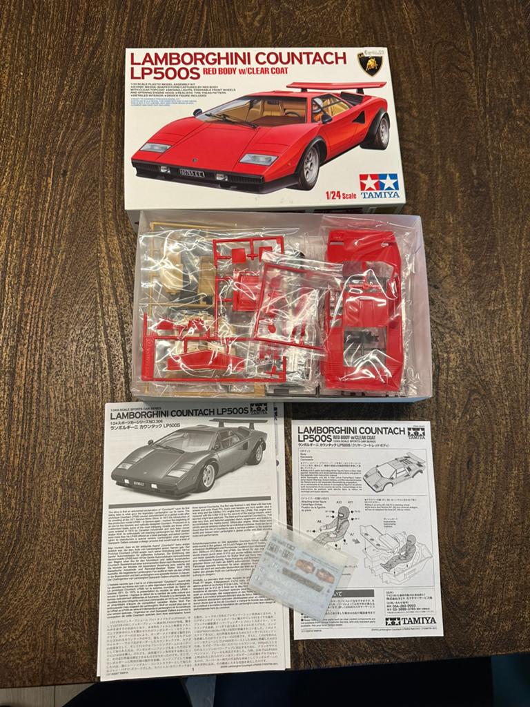 Tamiya Lamborghini Countach LP500S Modelbouwkit Schaal 1:24, Auto, Groter dan 1:32, Nieuw, Ophalen of Verzenden