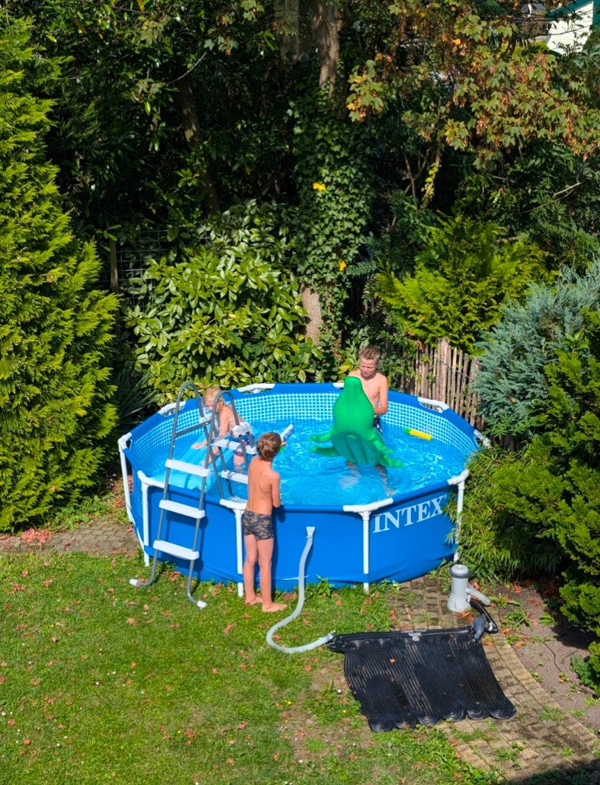 Intex zwembad rond (305 cm) plus trap en solar mat, Ophalen, Gebruikt, Minder dan 80 cm, Rond