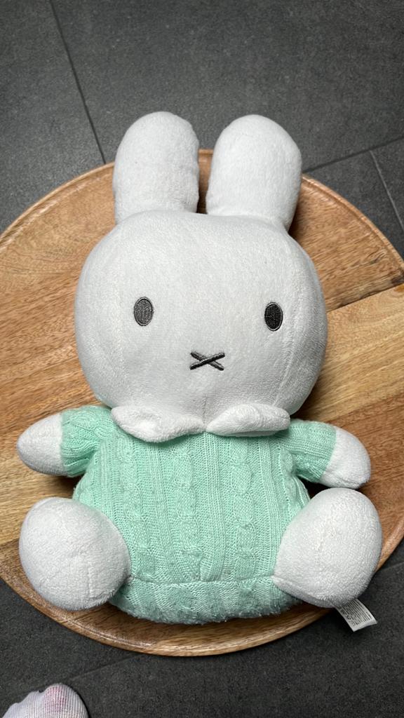 Nijntje knuffel met belletje, Ophalen, Met geluid, Konijn, Nijntje