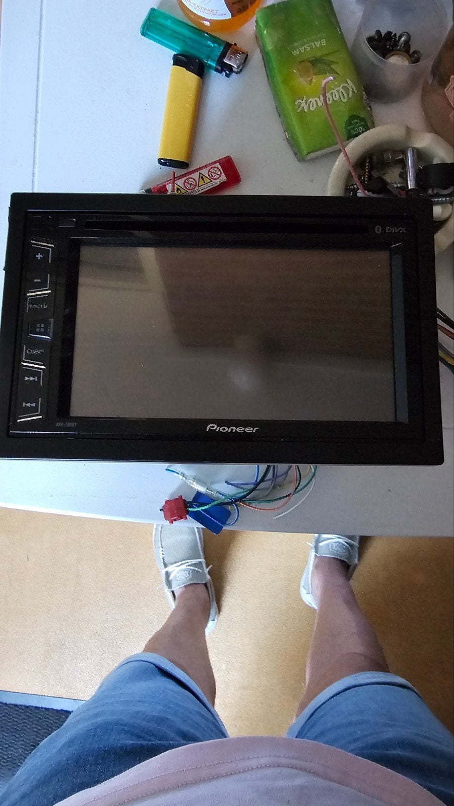 Pioneer AVH-280BT Autoradio - Goed Werkend, Ophalen of Verzenden, Gebruikt