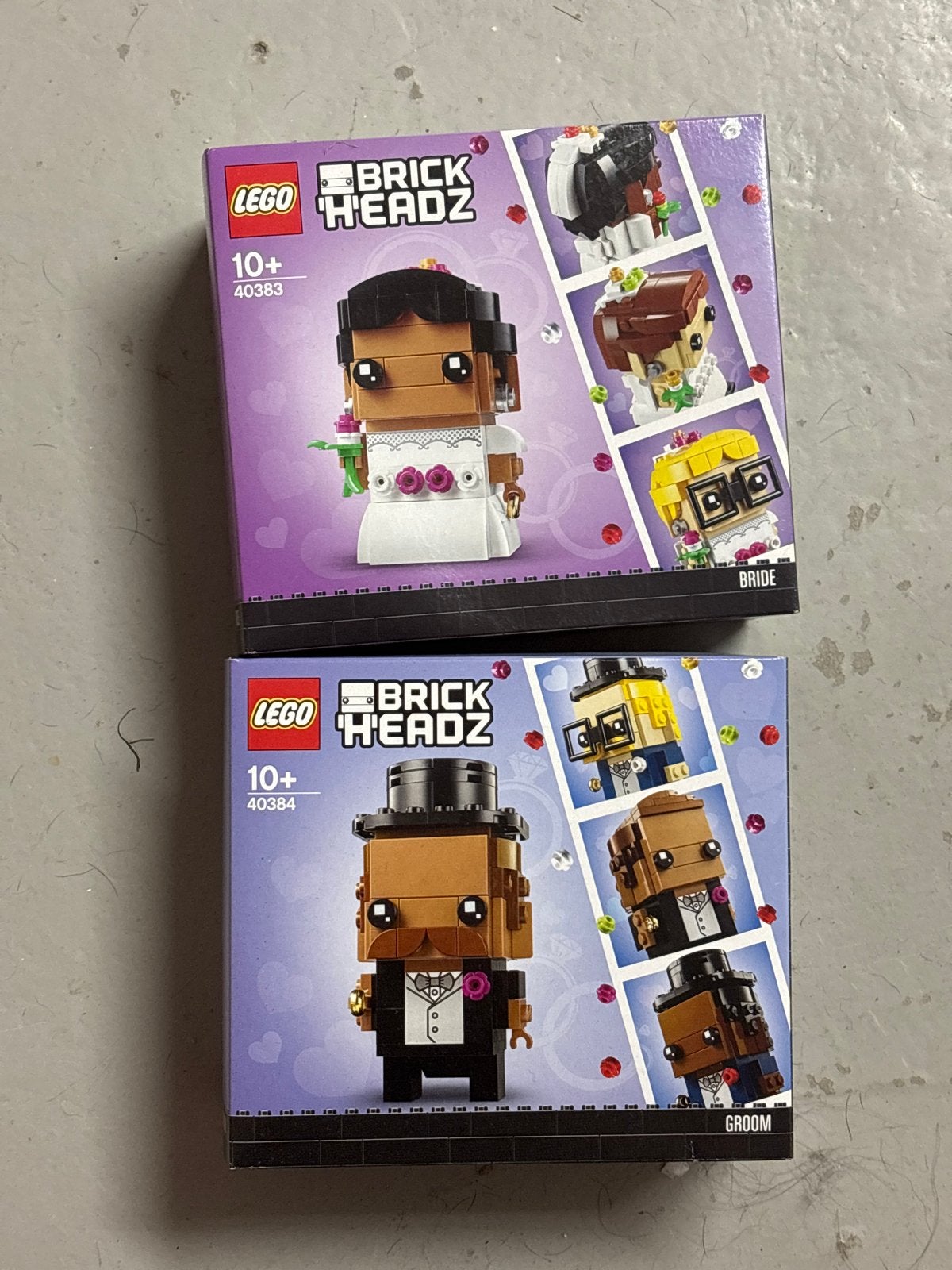 LEGO BrickHeadz Bruid & Bruidegom (40383 & 40384), Ophalen, Nieuw, Overige merken