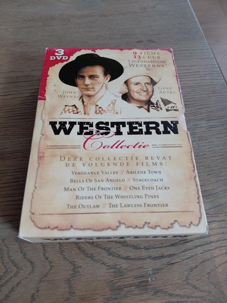 Western Collectie 3dvd box. 9 films. 13 uur!, 1960 tot 1980, Ophalen of Verzenden, Zo goed als nieuw, Actie en Avontuur