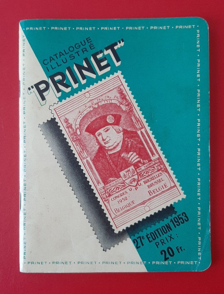 Oude Postzegelcatalogus 1953 België 27e Edition 1953 Prinet, Ophalen, Catalogus