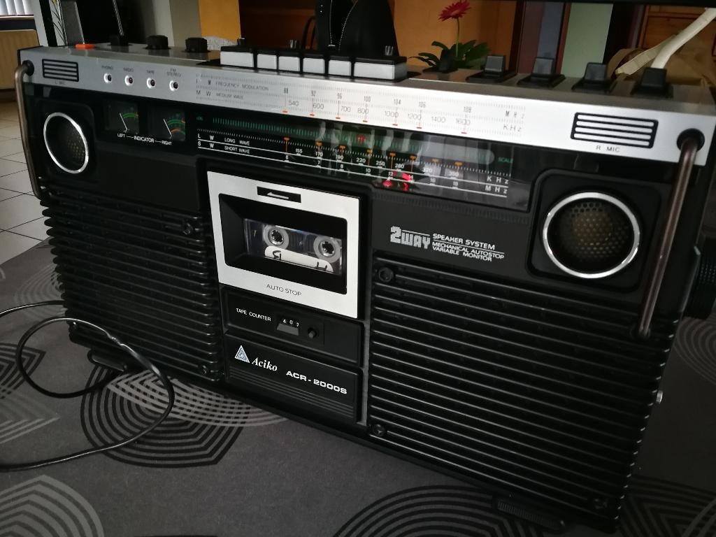 ghettoblaster Aciko ACR-2000S, Audio, Tv en Foto, Radio's, Ophalen of Verzenden, Gebruikt, Radio