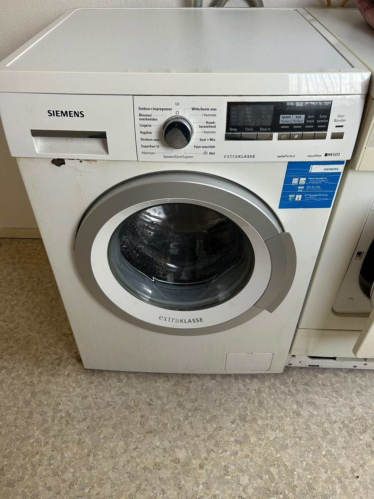 Siemens wasmachine, Ophalen, Gebruikt, Voorlader, 85 tot 90 cm
