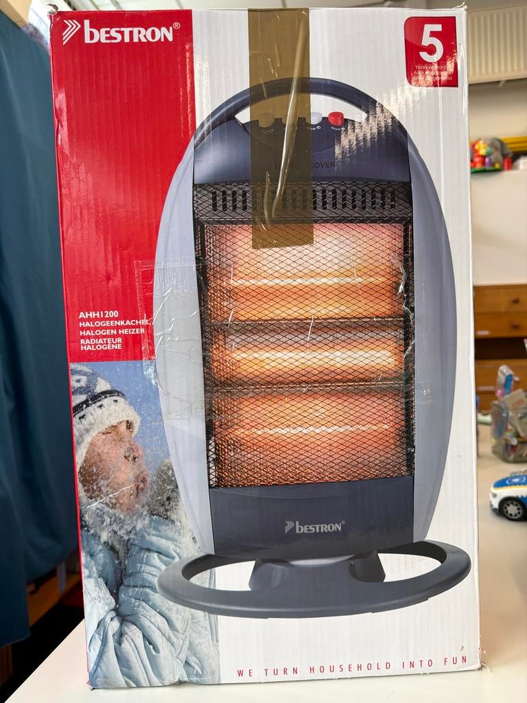 Bestron Halogeenkachel AHH1200, Overige soorten, Elektrisch, Ophalen of Verzenden, Zo goed als nieuw