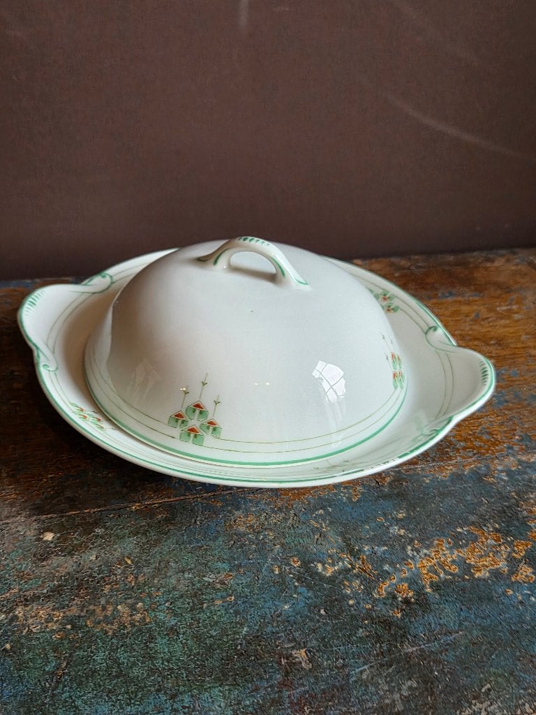 Limoges botervloot met treef, decor Austria, Antiek en Kunst, Ophalen of Verzenden