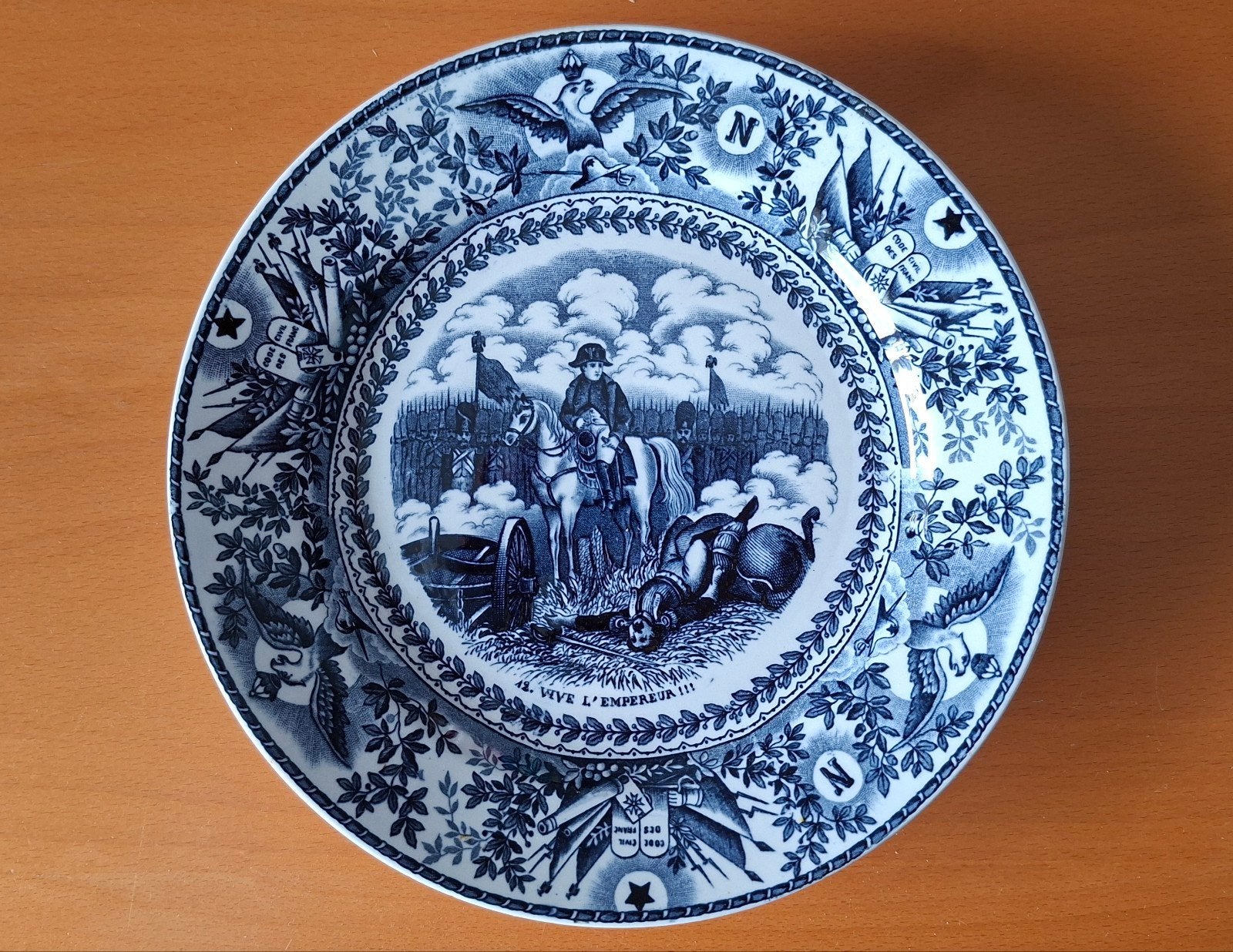 Delfts blauw bord met Napoleon afbeelding - Maastricht, Ophalen