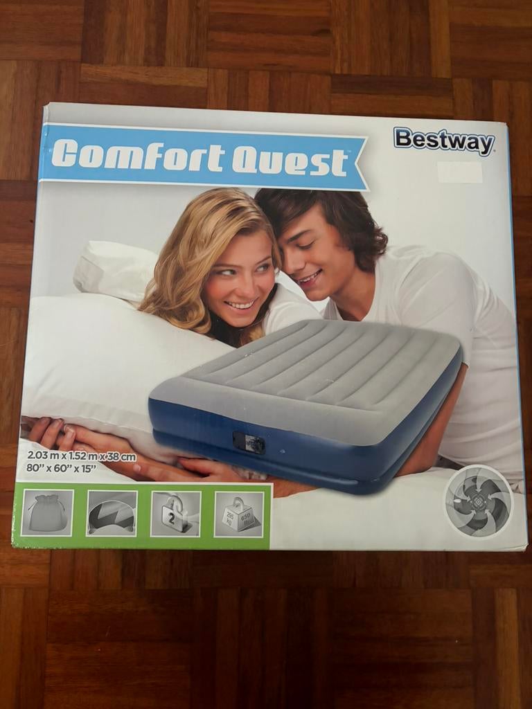 Bestway Comfort Quest luchtbed, Caravans en Kamperen, Ophalen of Verzenden, Ingebouwde pomp, Nieuw, 2-persoons