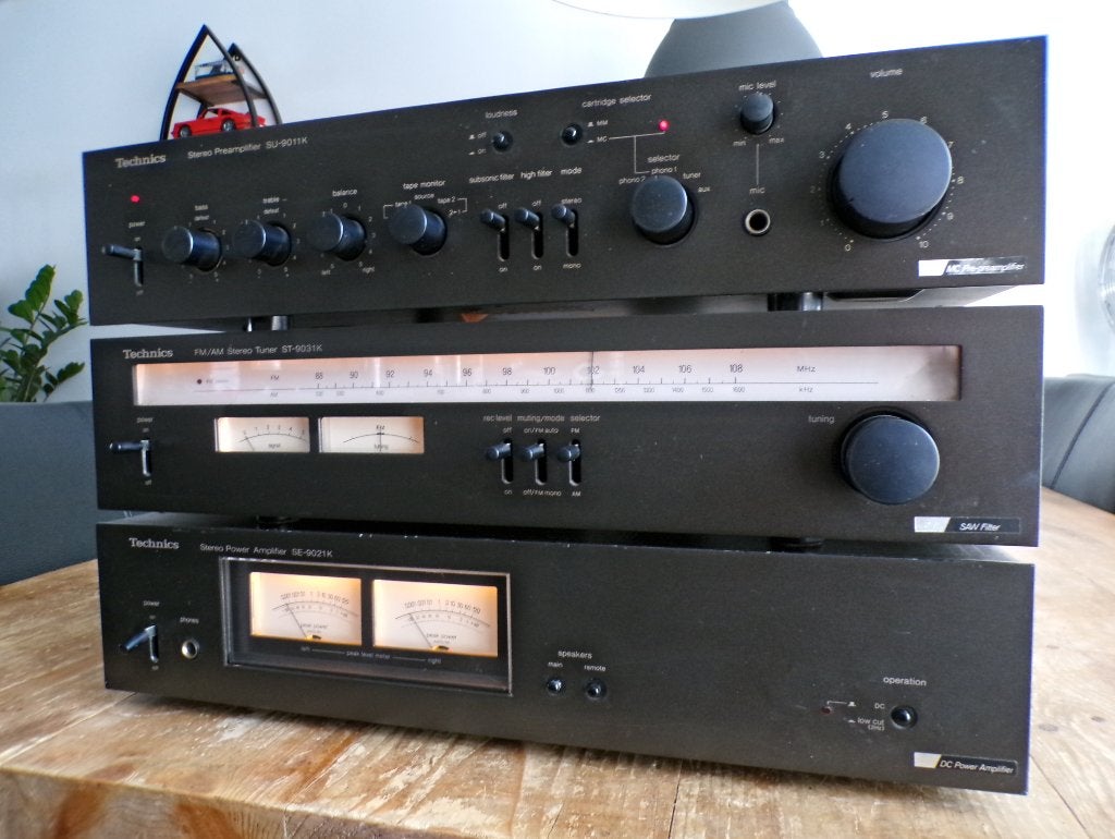 3 delige Vintage Technics HiFi stereo pre/power/tuner set, Audio, Tv en Foto, Overige merken, Gebruikt, Tuner of Radio, Losse componenten
