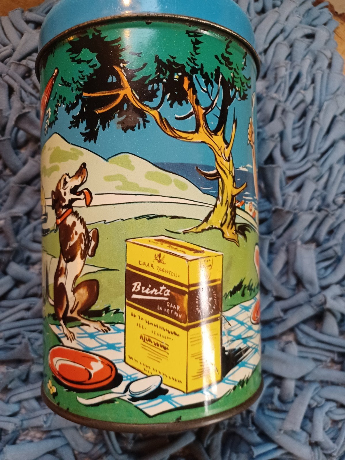 Vintage Brinta Blik   Jaren '50 Picknick Scènes, Verzamelen, Ophalen of Verzenden, Gebruikt, Overige