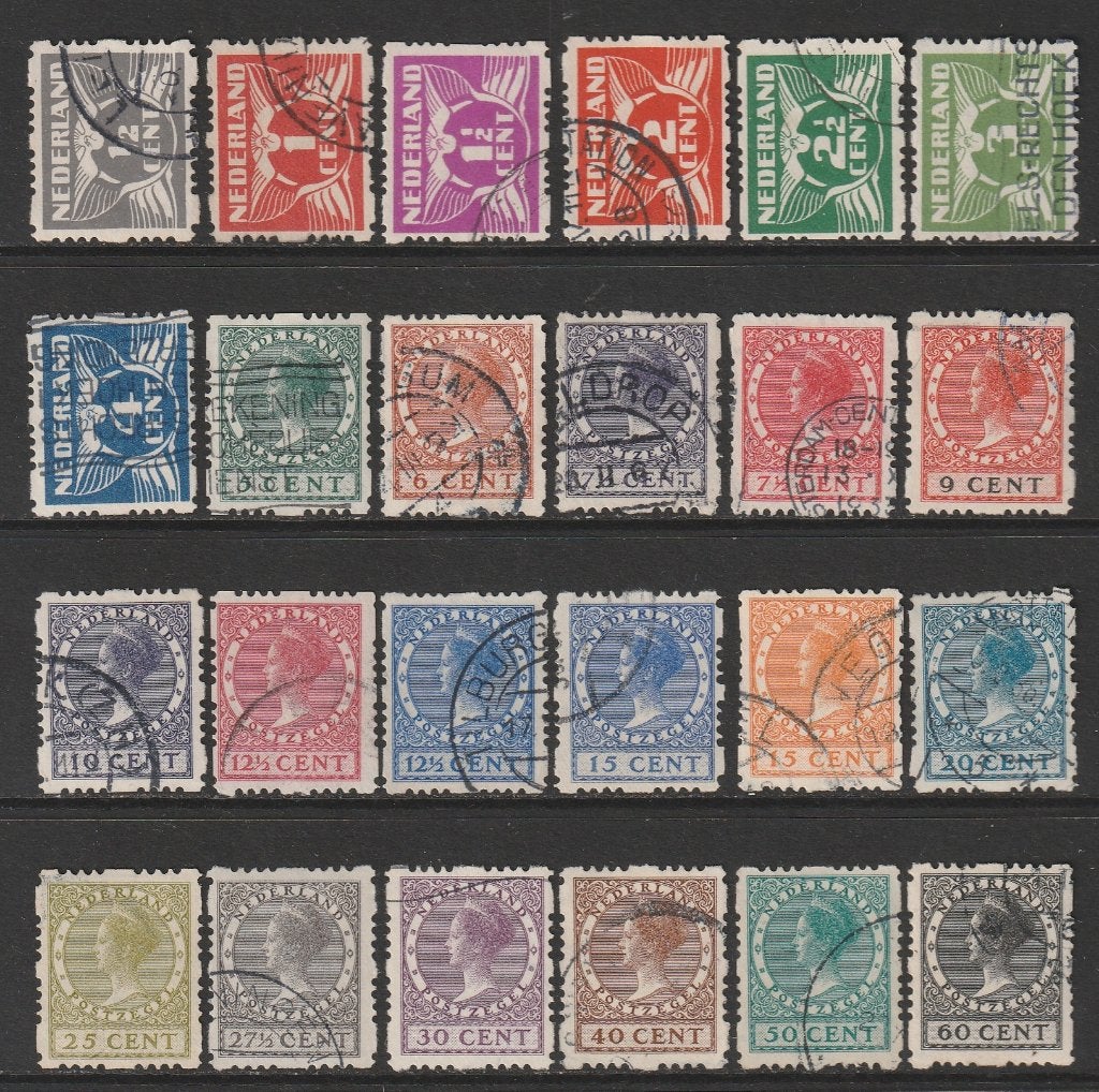 1928, Duif/Veth, Roltanding, NVPH R33/R56, gestempeld, Verzenden, T/m 1940, Gestempeld