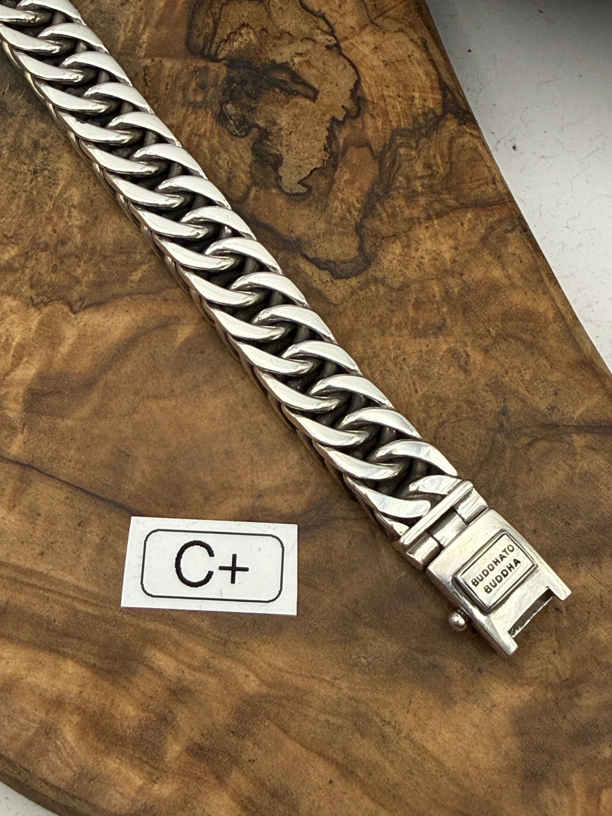 “ESTHER SMALL” buddha to buddha 19,5cm• Maat: C+ “GEPOLIJST”, Ophalen of Verzenden, Zo goed als nieuw, Zilver, Zilver