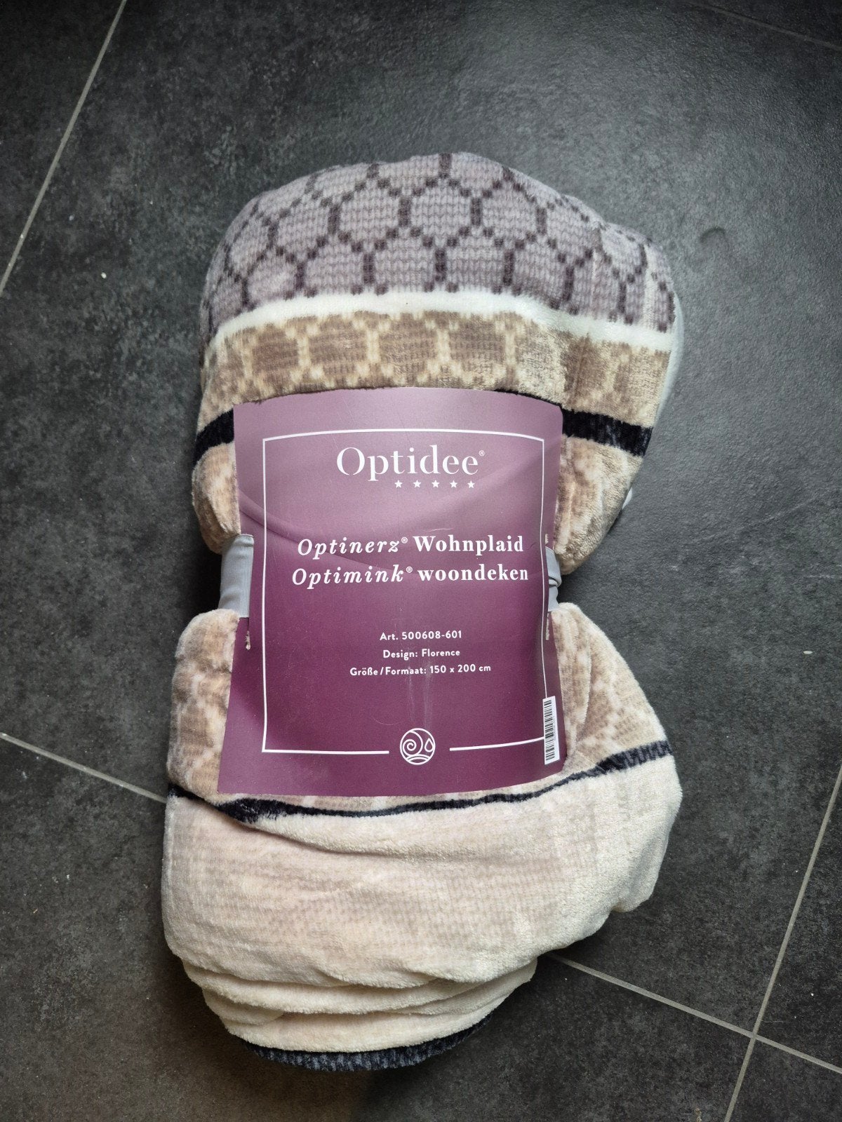 Optidee Optimink Woondeken 150x200 cm, Ophalen of Verzenden, Nieuw, Grijs, Overige merken