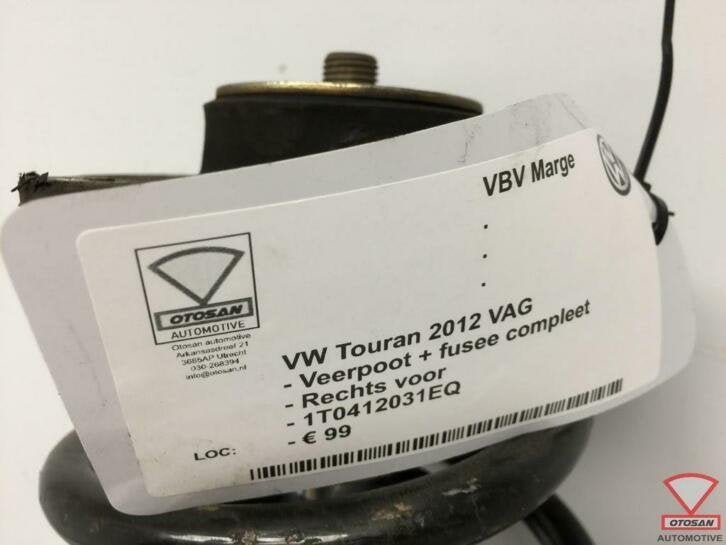 vw touran 1t 2012 vag veerpoot + fusee rechts voor 1t0412031, Auto-onderdelen, Gebruikt, Volkswagen, Volkswagen AG, Berliner Ring 2
38440  Wolfsburg, DE