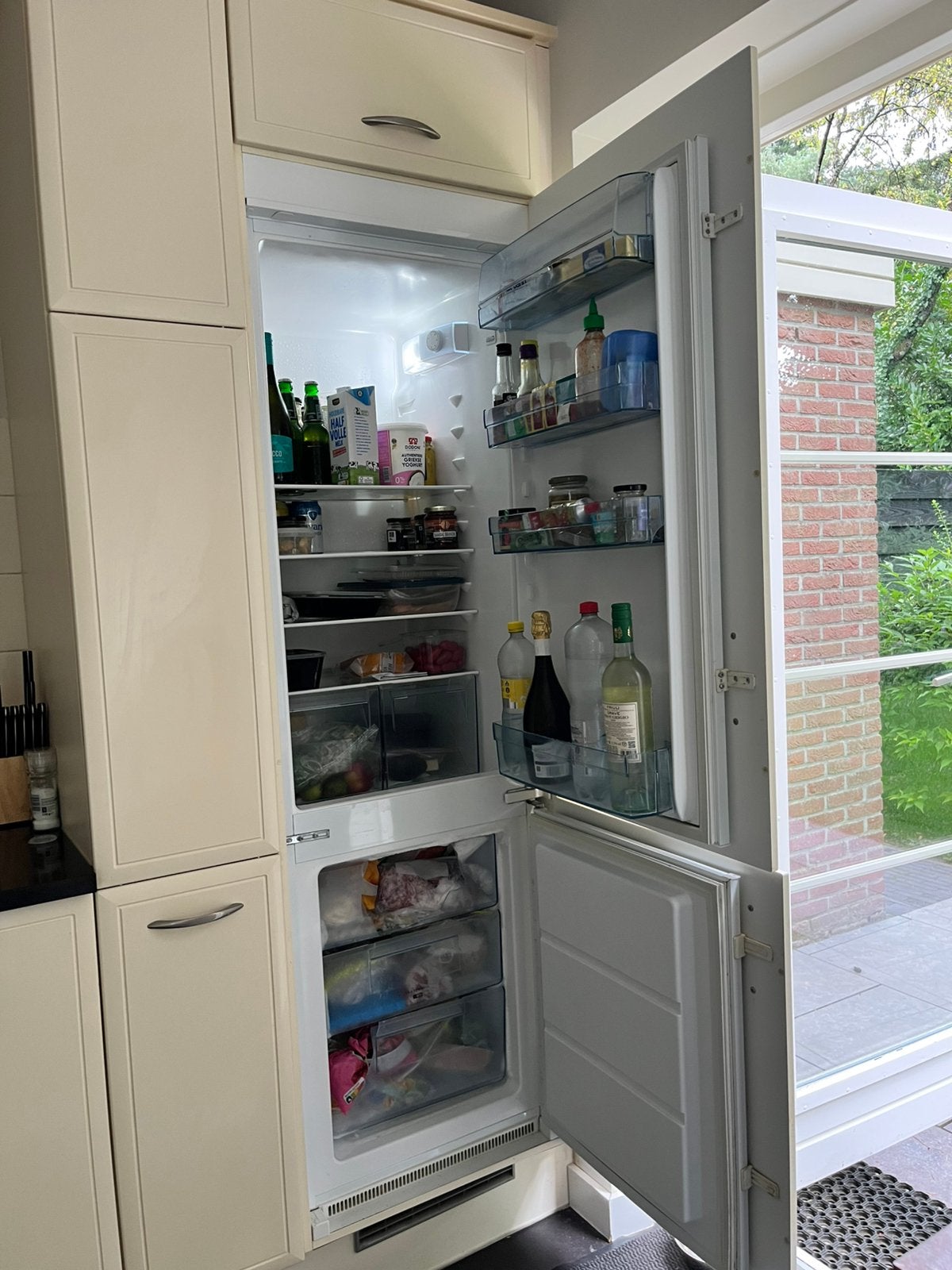 Koel-vries combinatie inbouw AEG, Ophalen, Gebruikt, Wit