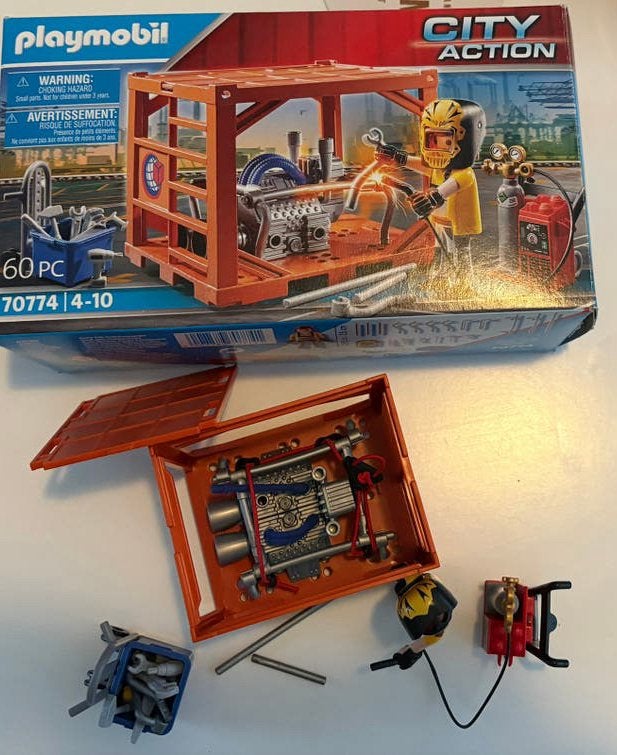 Playmobil 70774 Lascontainer, goede staat!, Complete set, Ophalen of Verzenden, Zo goed als nieuw, City action