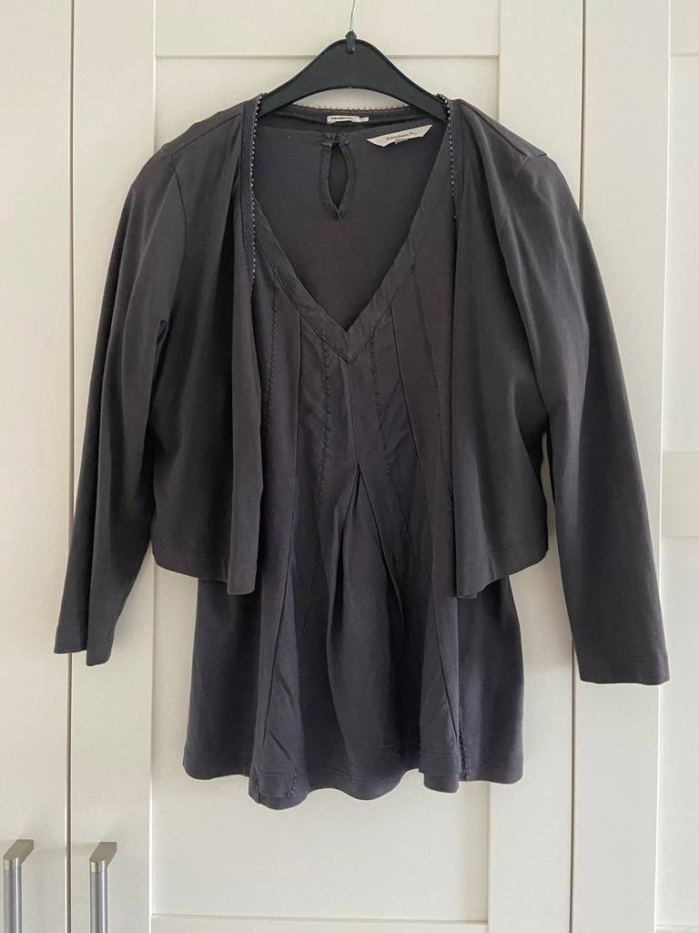 Top thirts bolerie broderie Sandwich 40 L, Maat 38/40 (M), Ophalen of Verzenden, Zo goed als nieuw, Korte mouw