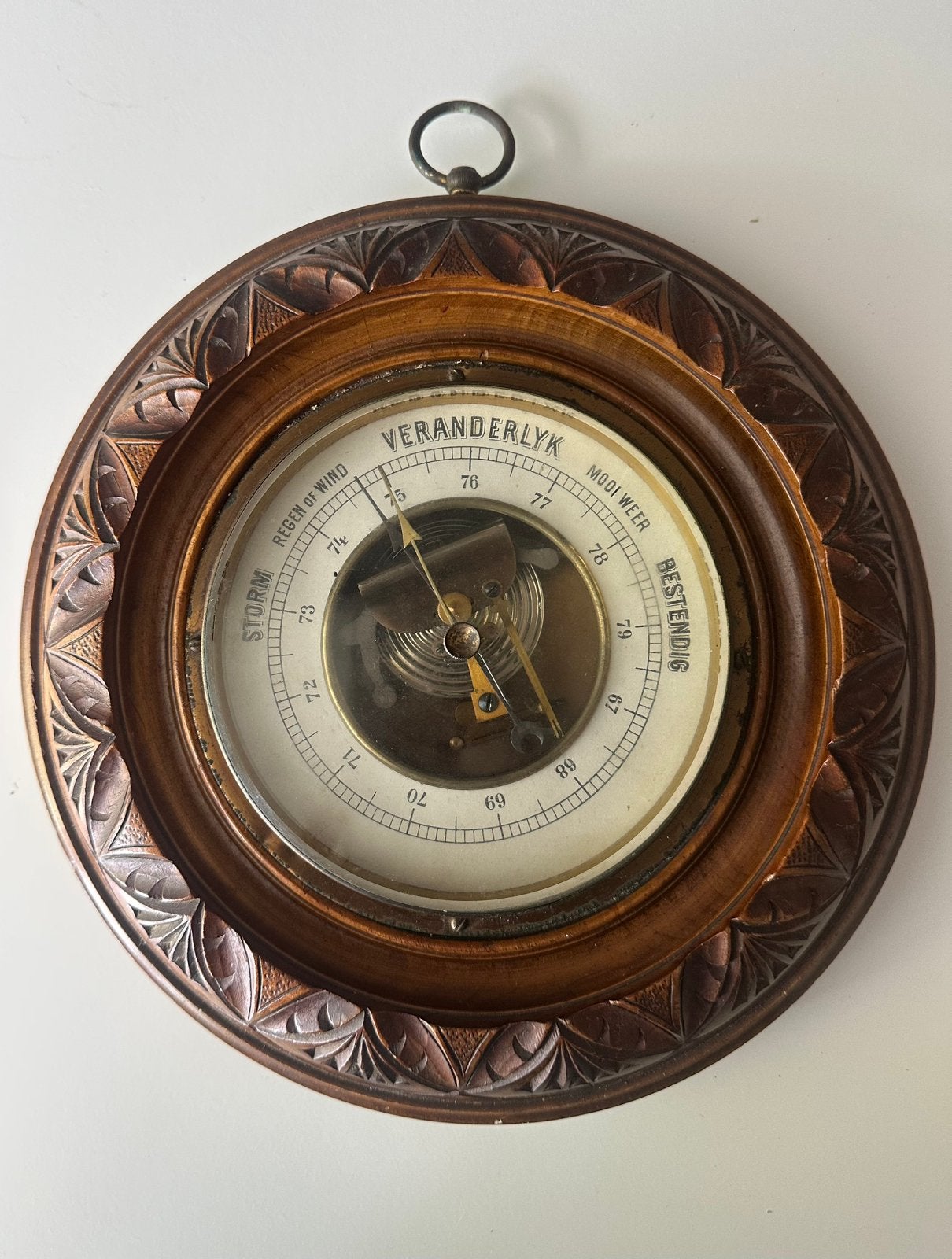 Antieke barometer, Ophalen of Verzenden, Gebruikt, Weerstation