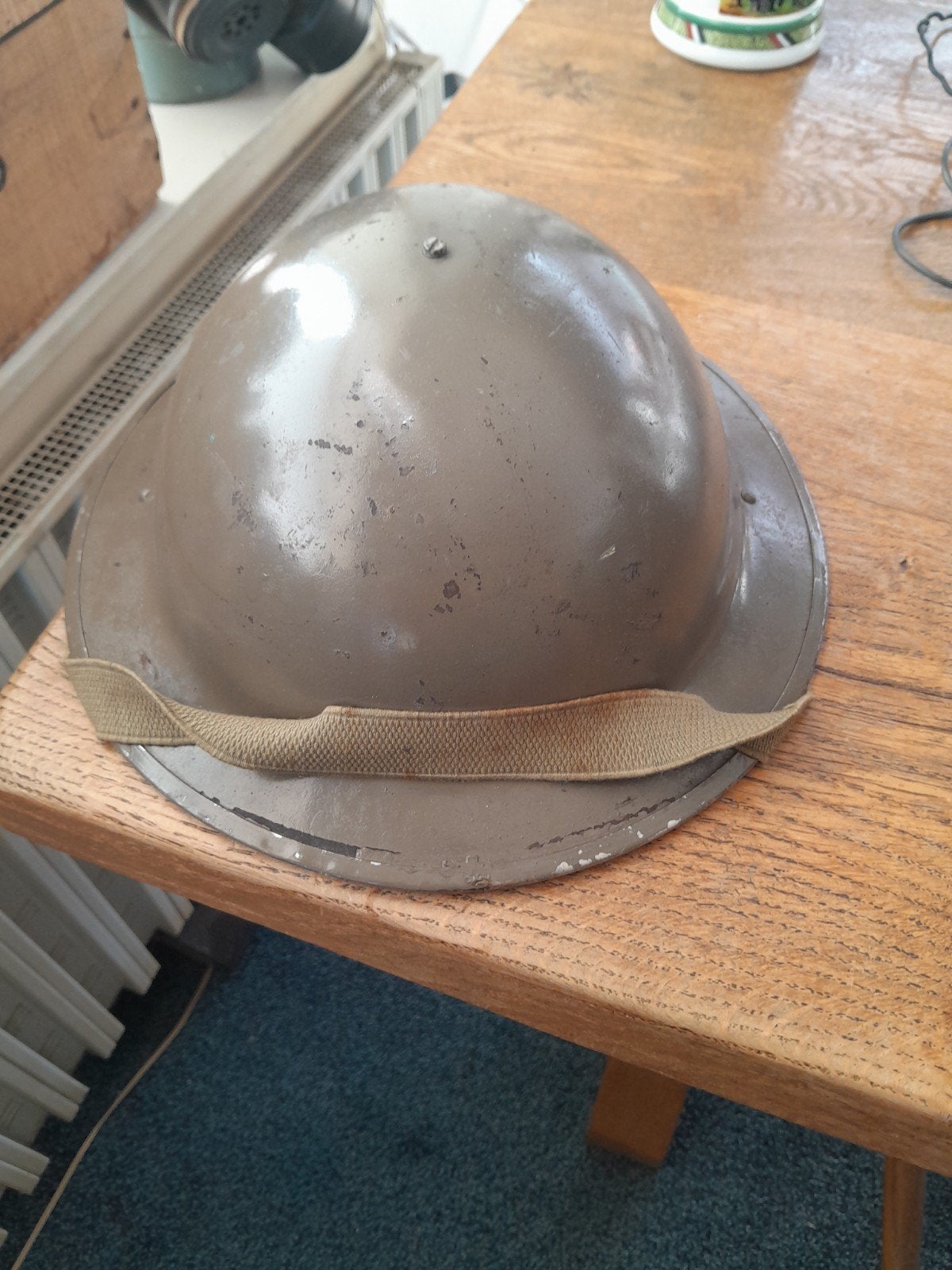 Engelse Mark II helm uit 1943 - Origineel WOII, Verzamelen, Ophalen of Verzenden, Landmacht, Engeland, Helm of Baret